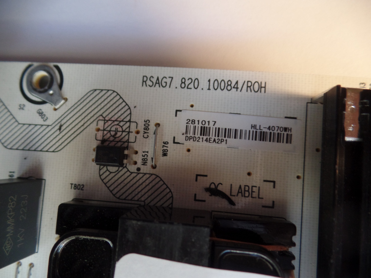 281017 RSAG7.820.10084/ROH POWER BOARD Hisense 65U8G