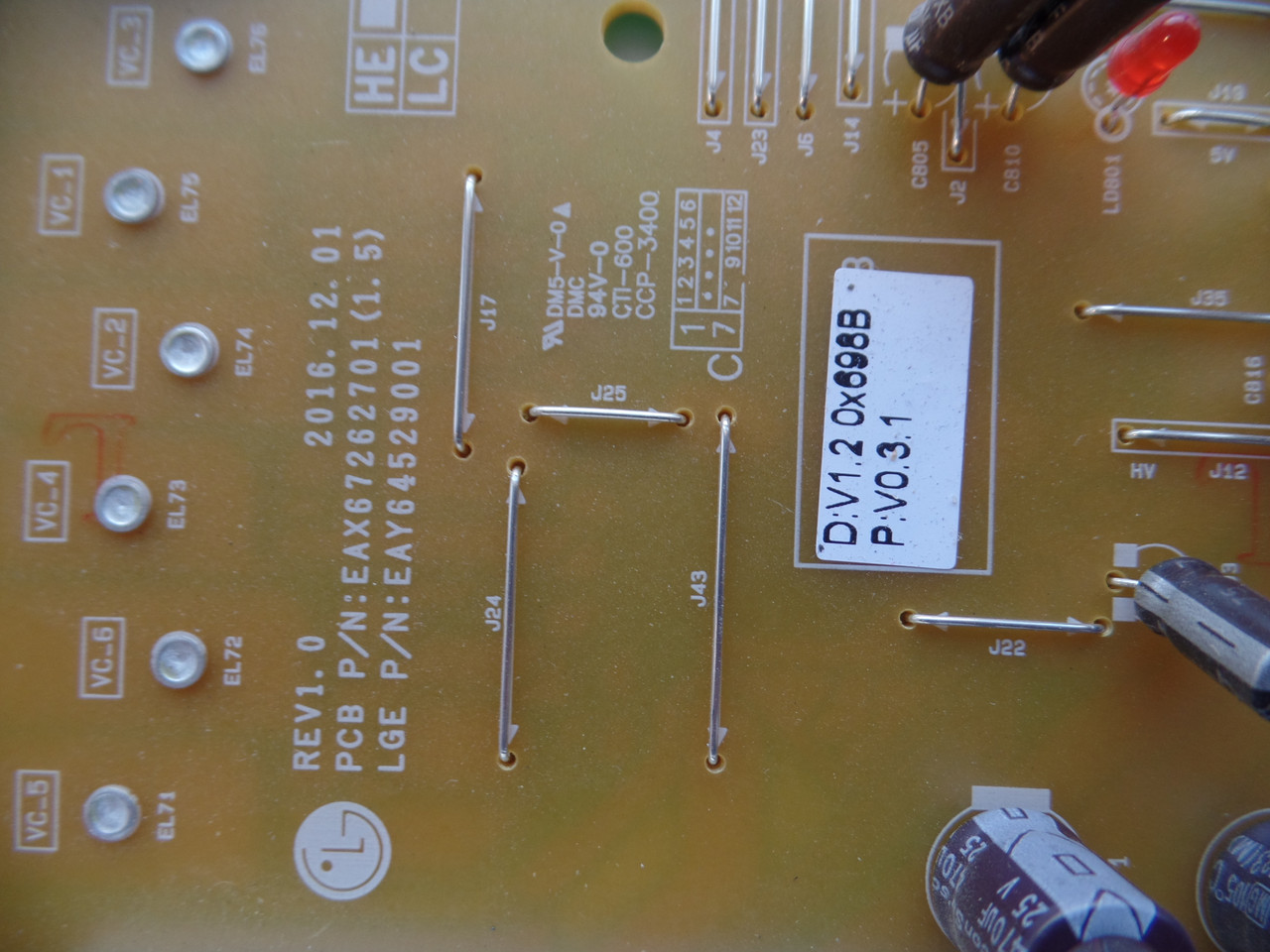EAY64529001 Power Supply for LG 65SJ8000-UA.BUSYLJR