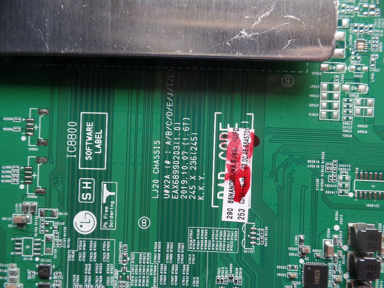EBT66457001 Main Board for LG 86NANO90UNA, 86NANO91ANA