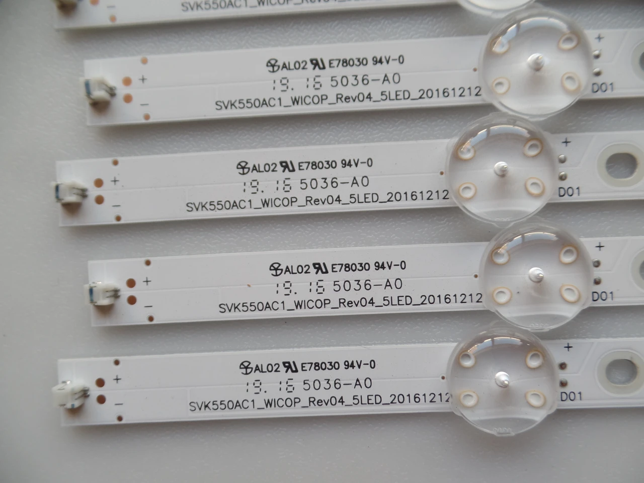 Toshiba SVK550AC1 LED Backlight Strips (8)