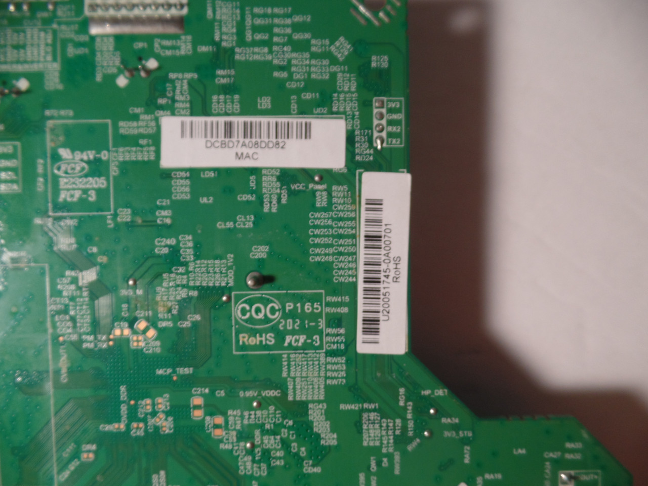 Main Board/Power Supply Board for ONN 100018971 (Version 1--See note)
