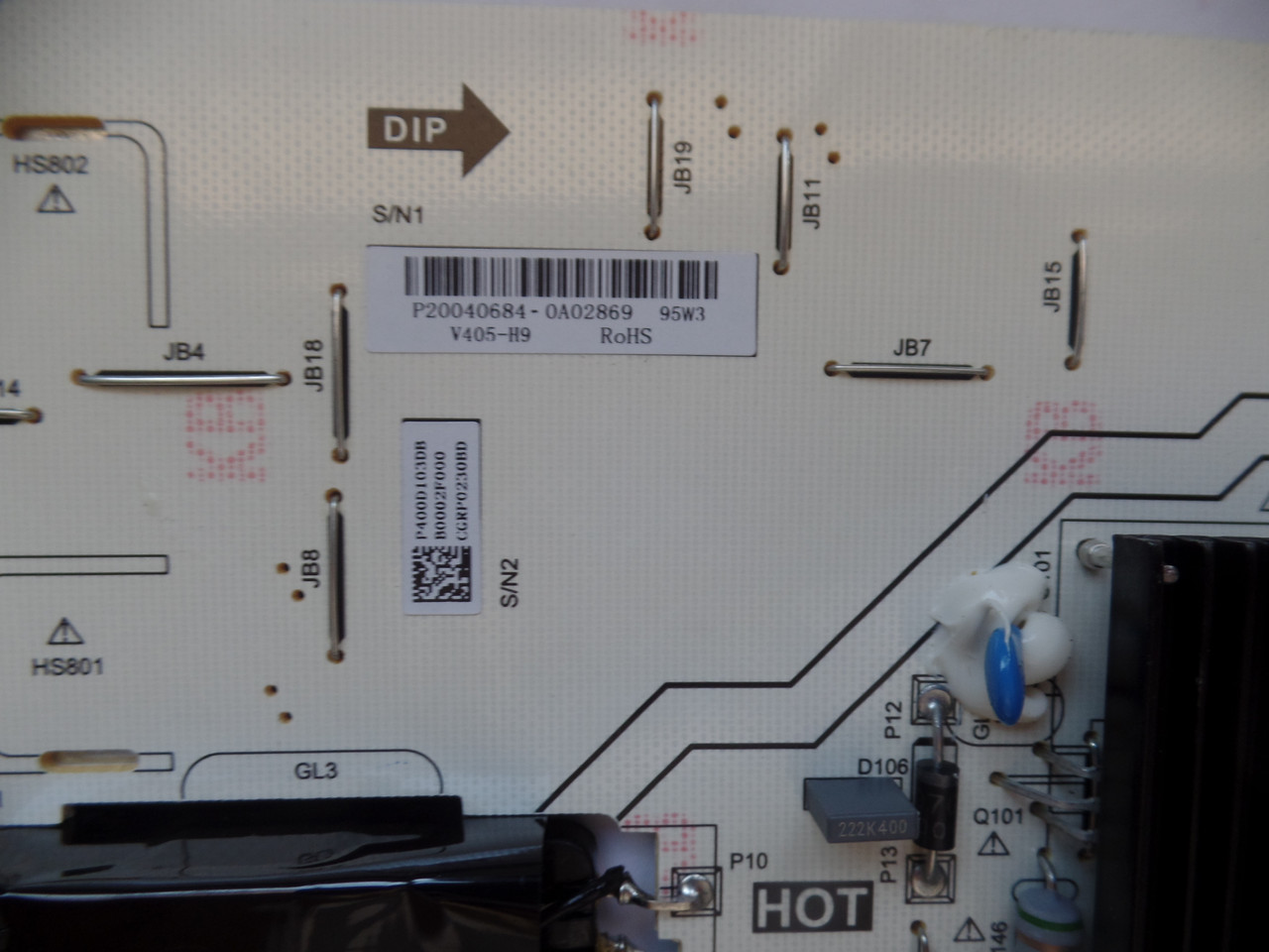 Vizio 6M04B0002F000 Power Supply/LED Driver V405-H19
