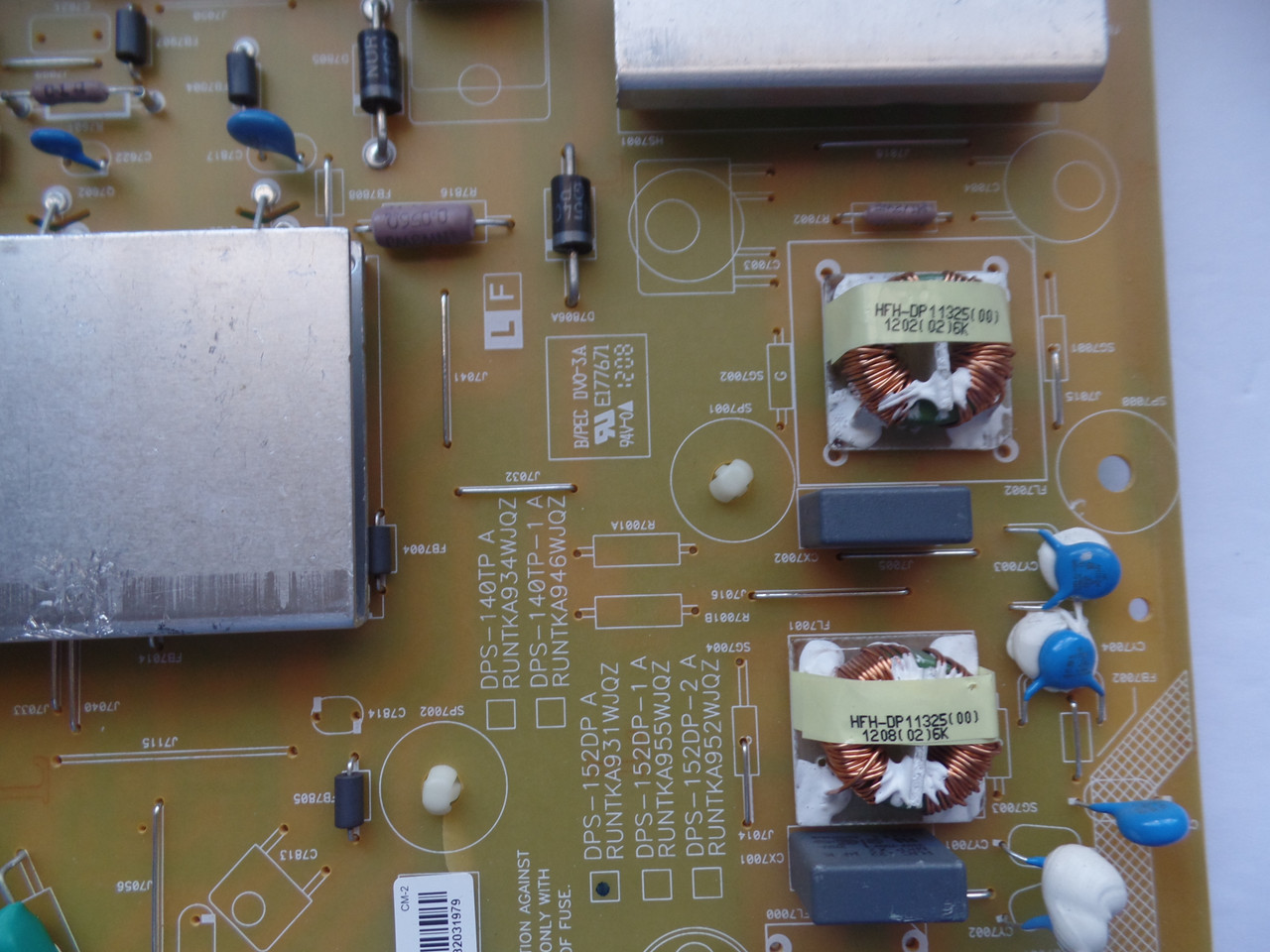Sharp RUNTKA931WJQZ (DPS-152DP A) Power Supply / LED Board