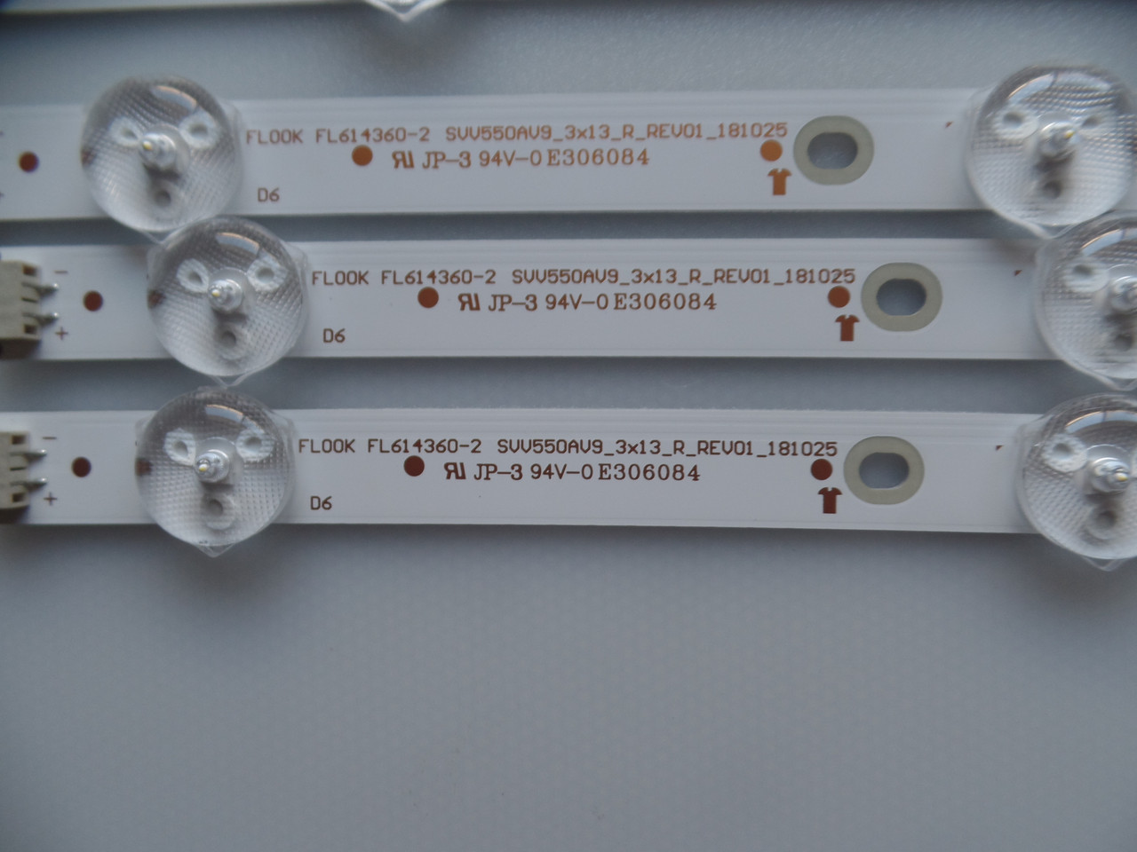 Vizio SVV550AV9 3X13 L R REV00 180306 LED Backlight Strips (6) D55X-G1 NEW