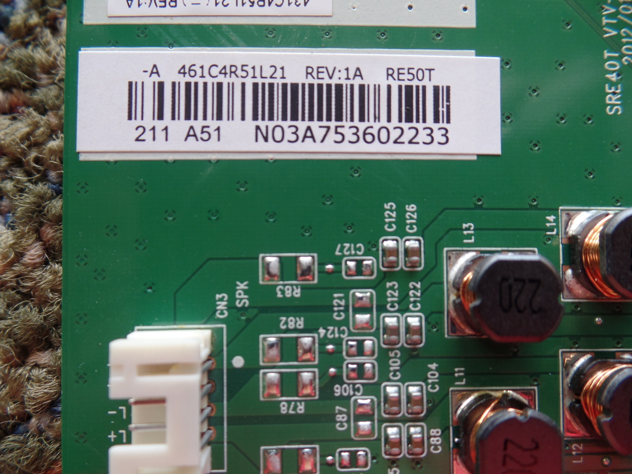 Toshiba 75029243 (SRE40T VTV-L40715) Main Board for 50L5200U
