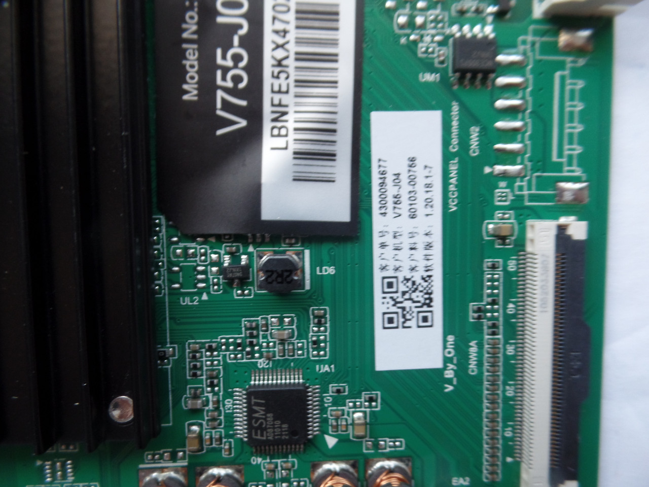 60103-00756 Vizio Main Board, TD.MT5691.U751, V755-J04