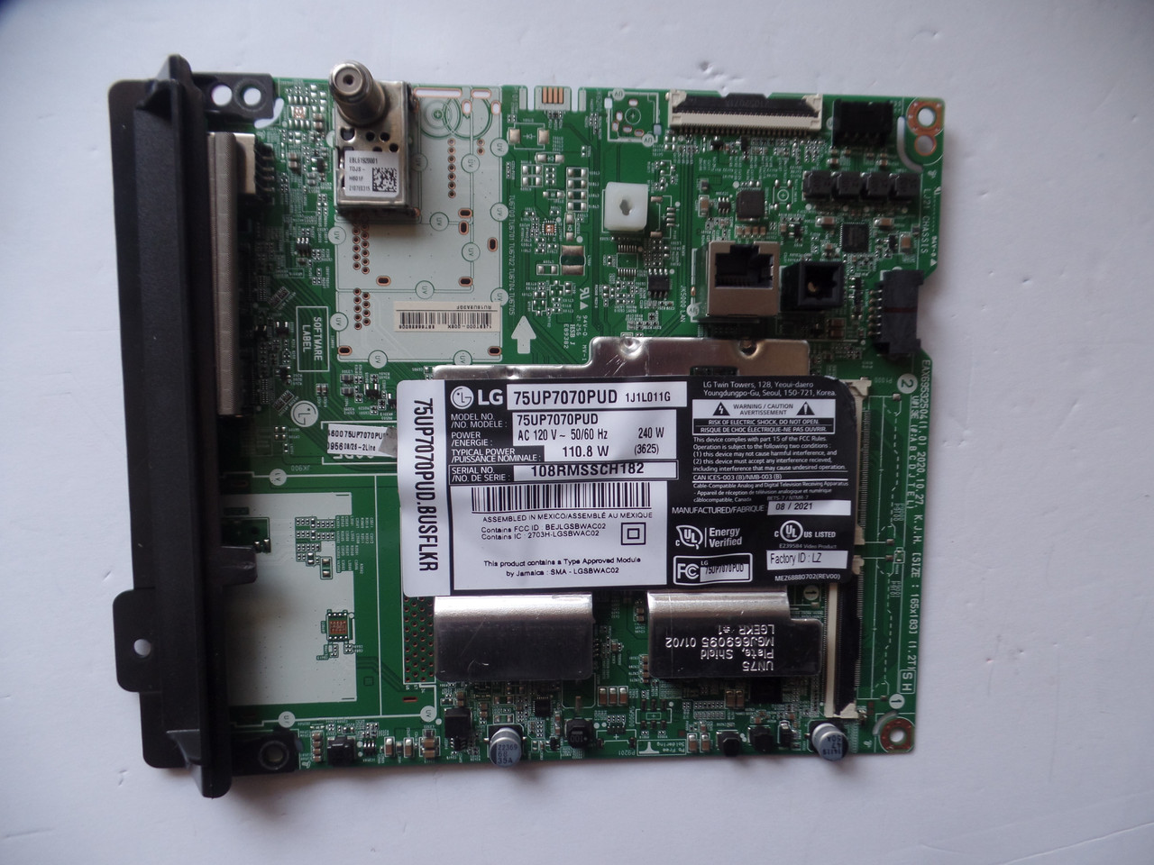 EBT66628006 Main Board for LG 75UP7070PUD.BUSFLKR