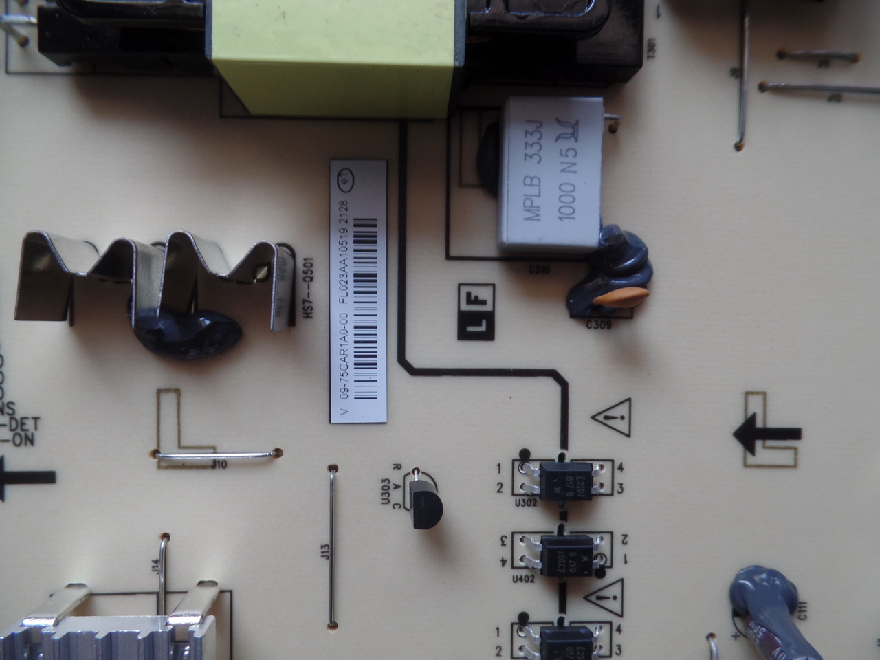 09-75CAR1A0-00 Vizio Power Supply / LED Board M75Q6-J03