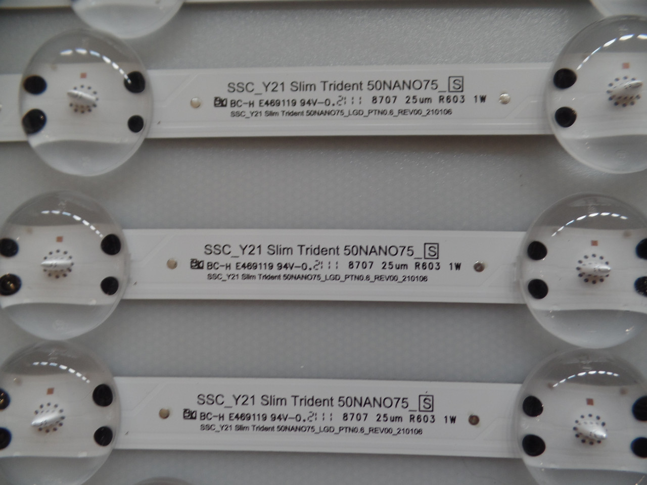 EAV65019701 LG LED Backlight Strips (4) 50NANO75UPA