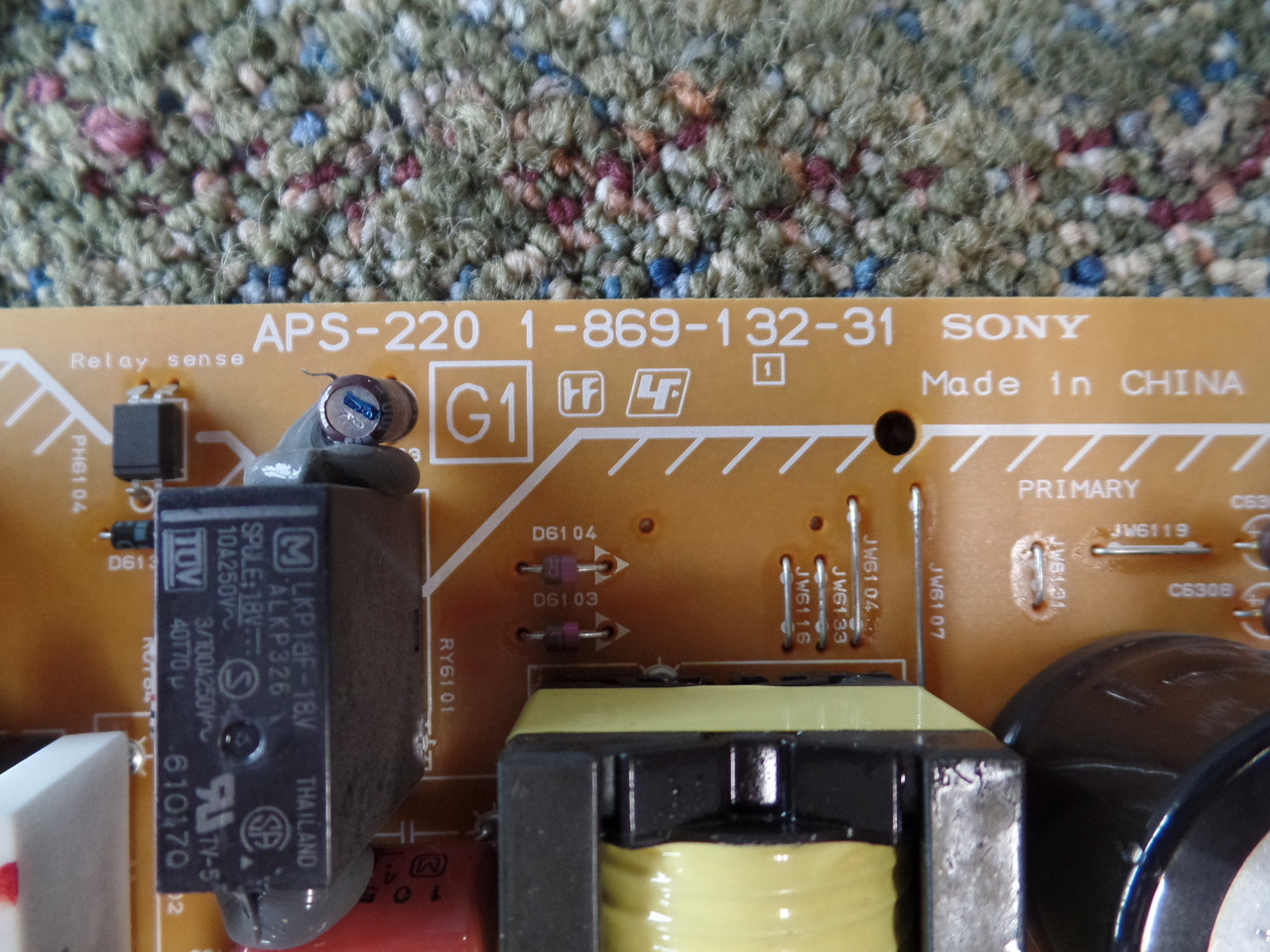 Sony 1-468-980-13 (1-869-132-31, APS-220) G1 Power Supply Unit