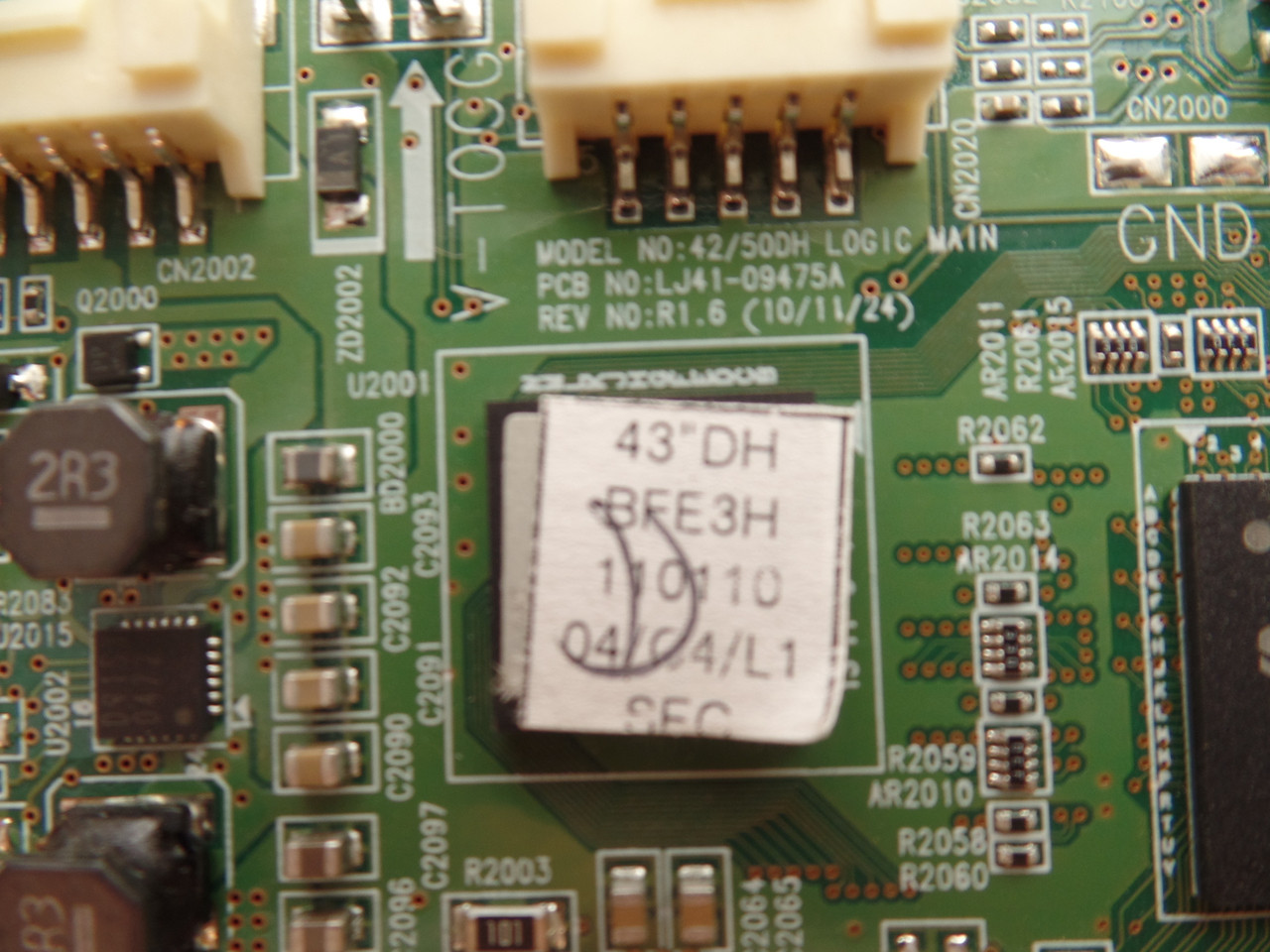 BN96-16507A, LJ92-01793A Samsung Main Logic CTRL Board