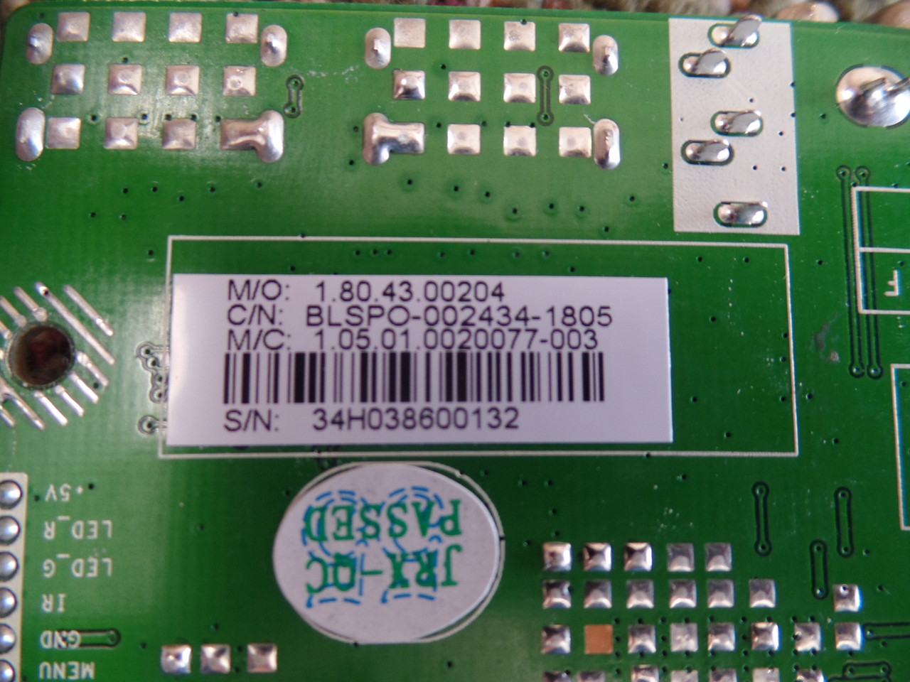 34H0386A/CVB39001 Seiki Main Board / Power Supply for SE39FT11 Version 1