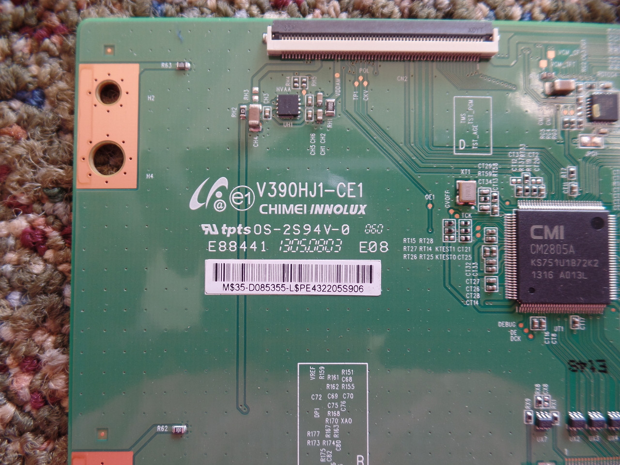 35-D085355, V390HJ1-CE1 T-Con Board CMO 