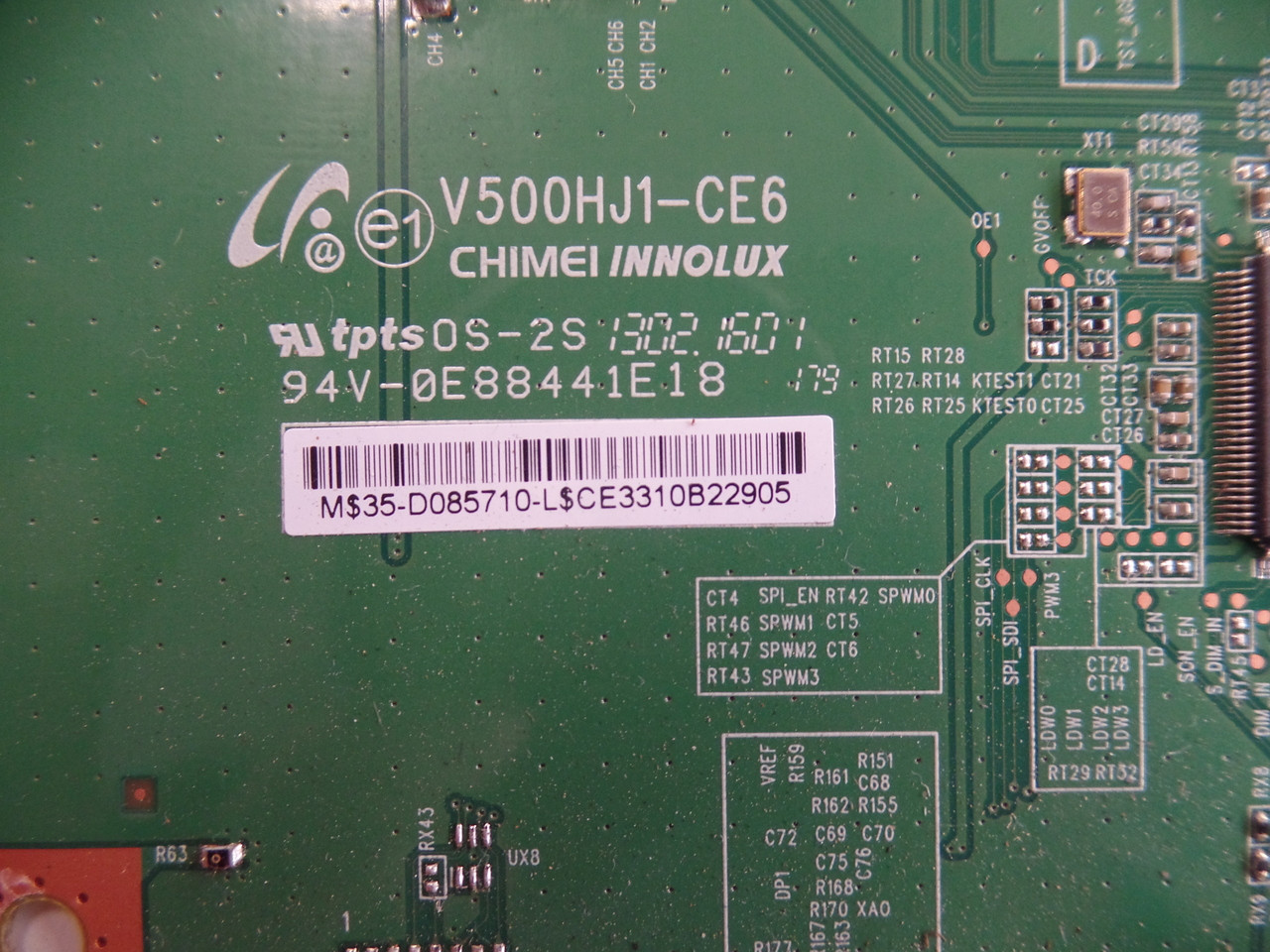 CMO 35-D085710 (V500HJ1-CE6) T-Con Board