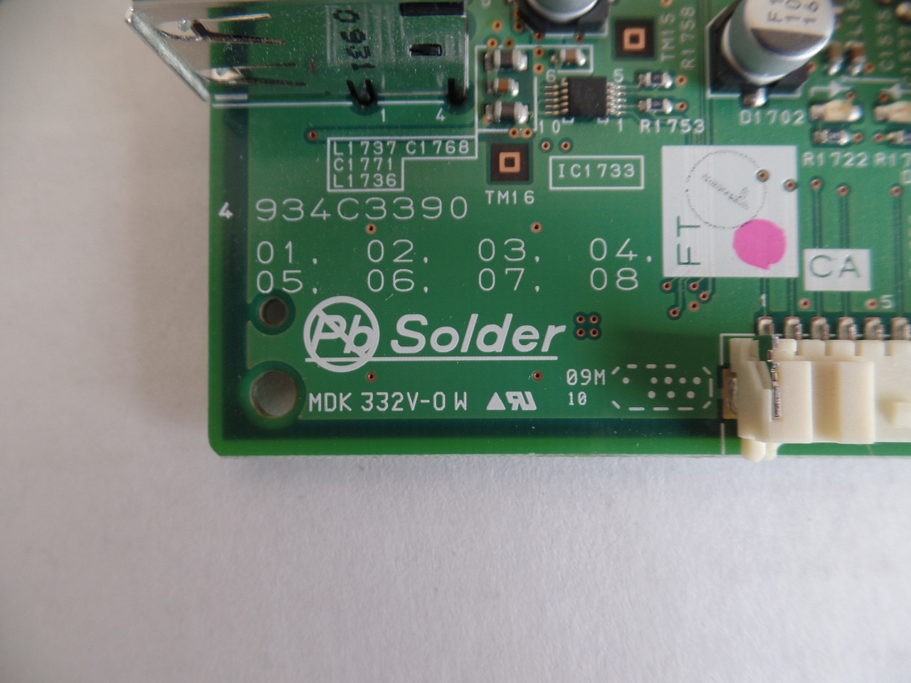 Mitsubishi 934C339001 board for LT46249, LT52249.