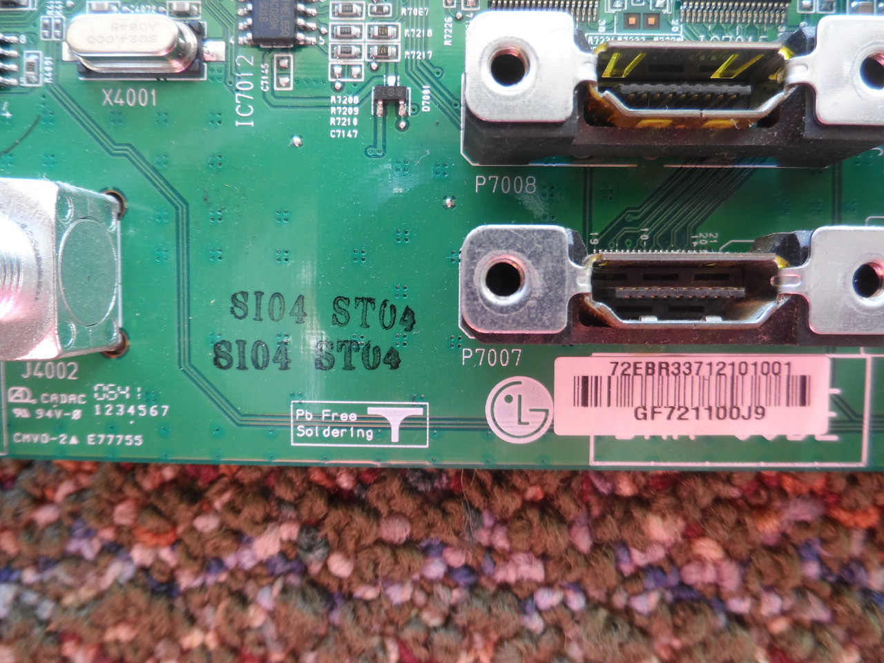 LG AGF31622301 Main Board for 37LC2D-UE.AUSLLJM