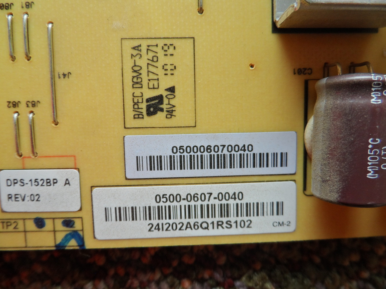 Vizio 0500-0607-0040 Power Supply