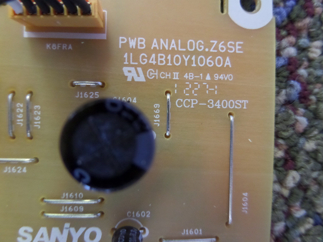 Sanyo 1LG4B10Y1060A Z6SL (1LG4B10Y1060A, Z6SL) Analog Board