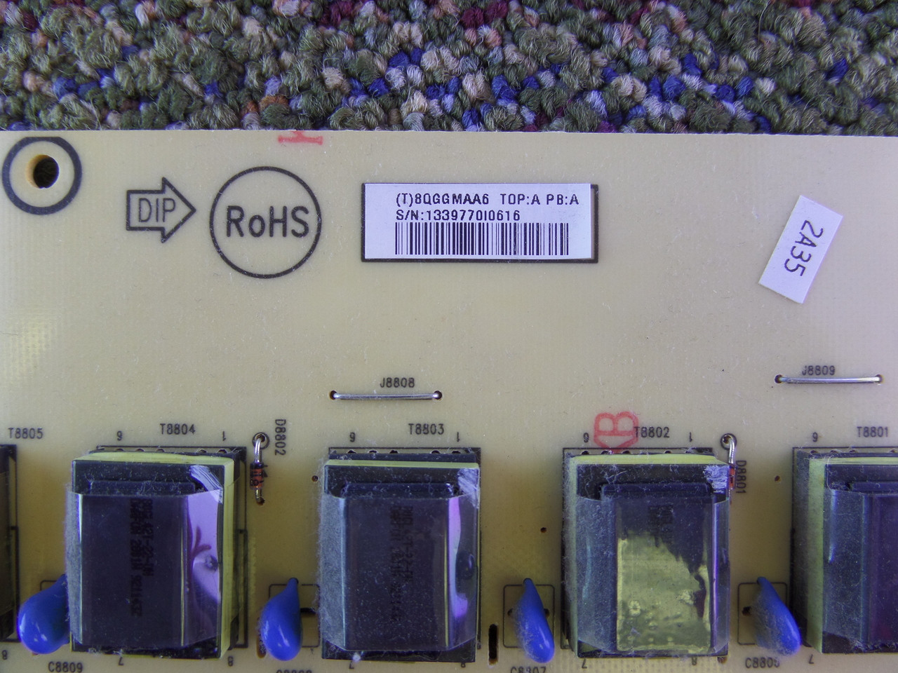 Insignia INTV8QGGMAA6 Backlight Inverter