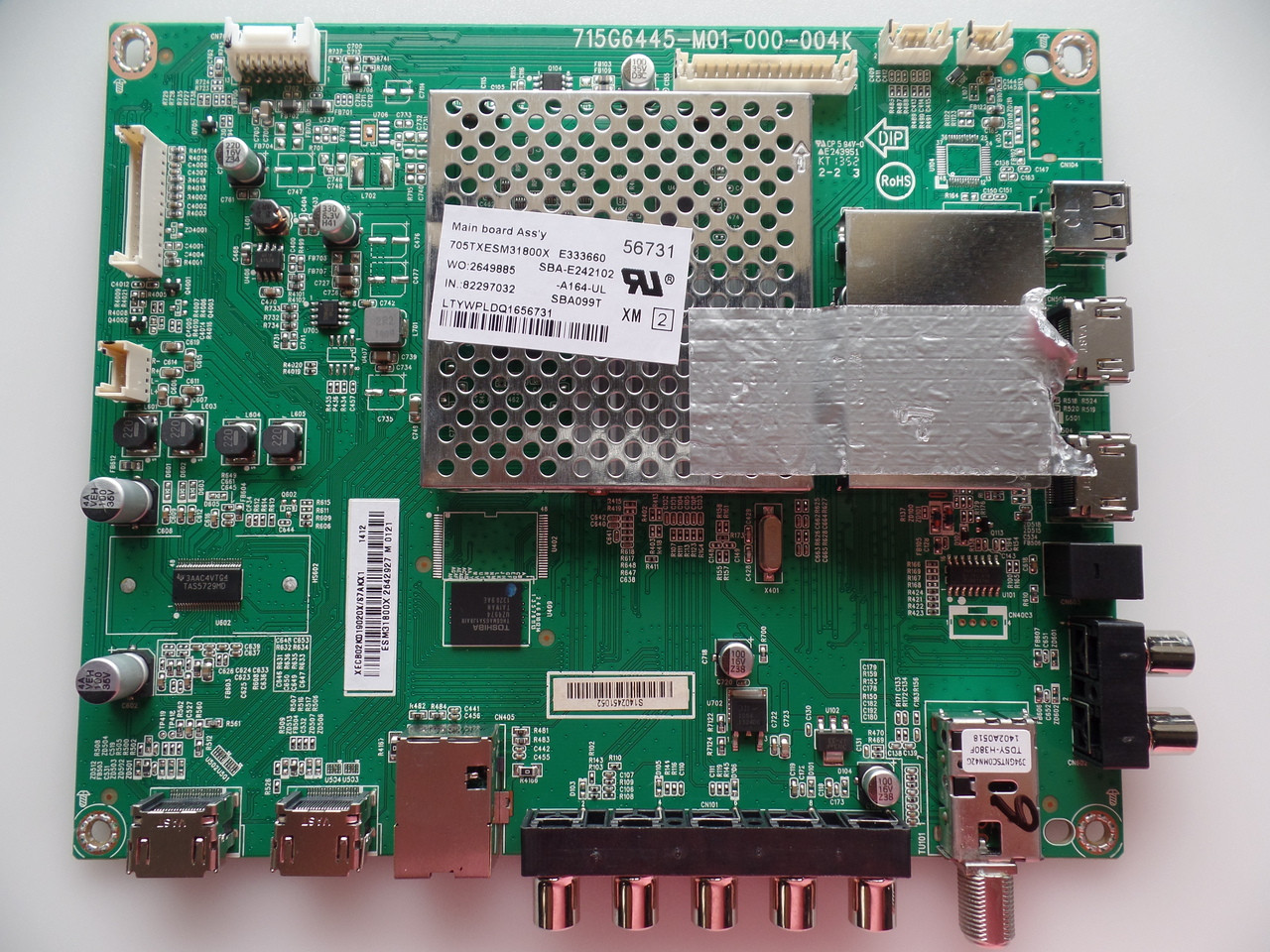 756XECB02K019, XECB02K019010X, 715G6445-M01-000-004K Vizio  Main Board  