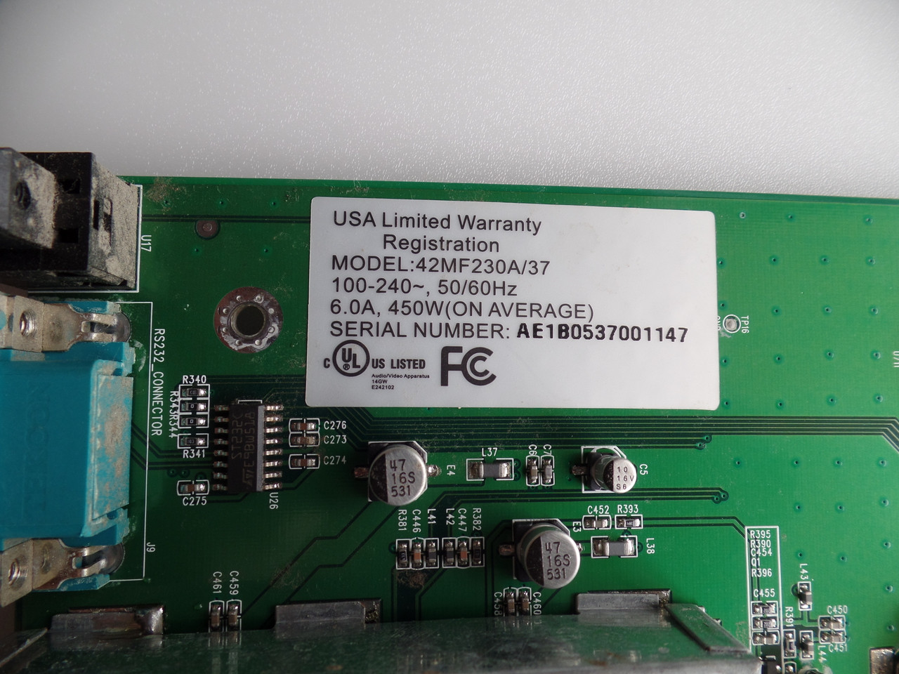 MGPC4269Z8, 715P1511-1A, Philips Main  Board for 42MF130A/37