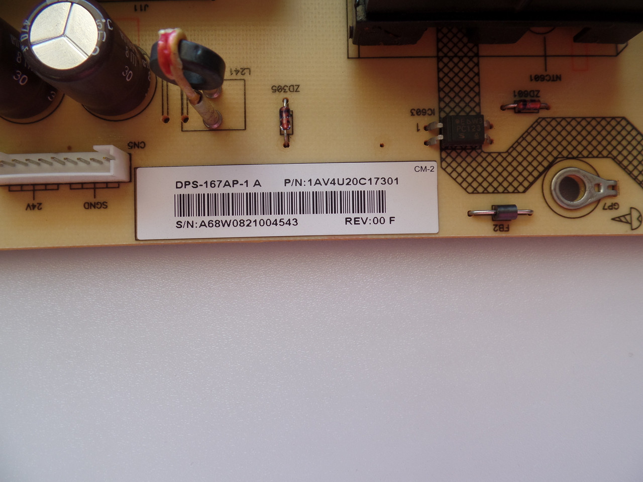 1AV4U20C17301, DPS-167AP-1 A Sanyo  Power Supply for DP37647