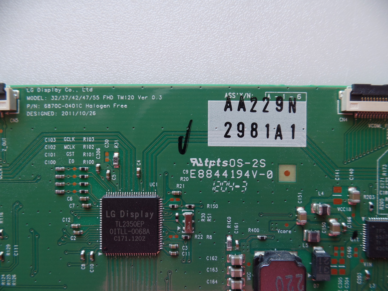 6871L-2981A, 6870C-0401C LG T-Con 37LC7DUB