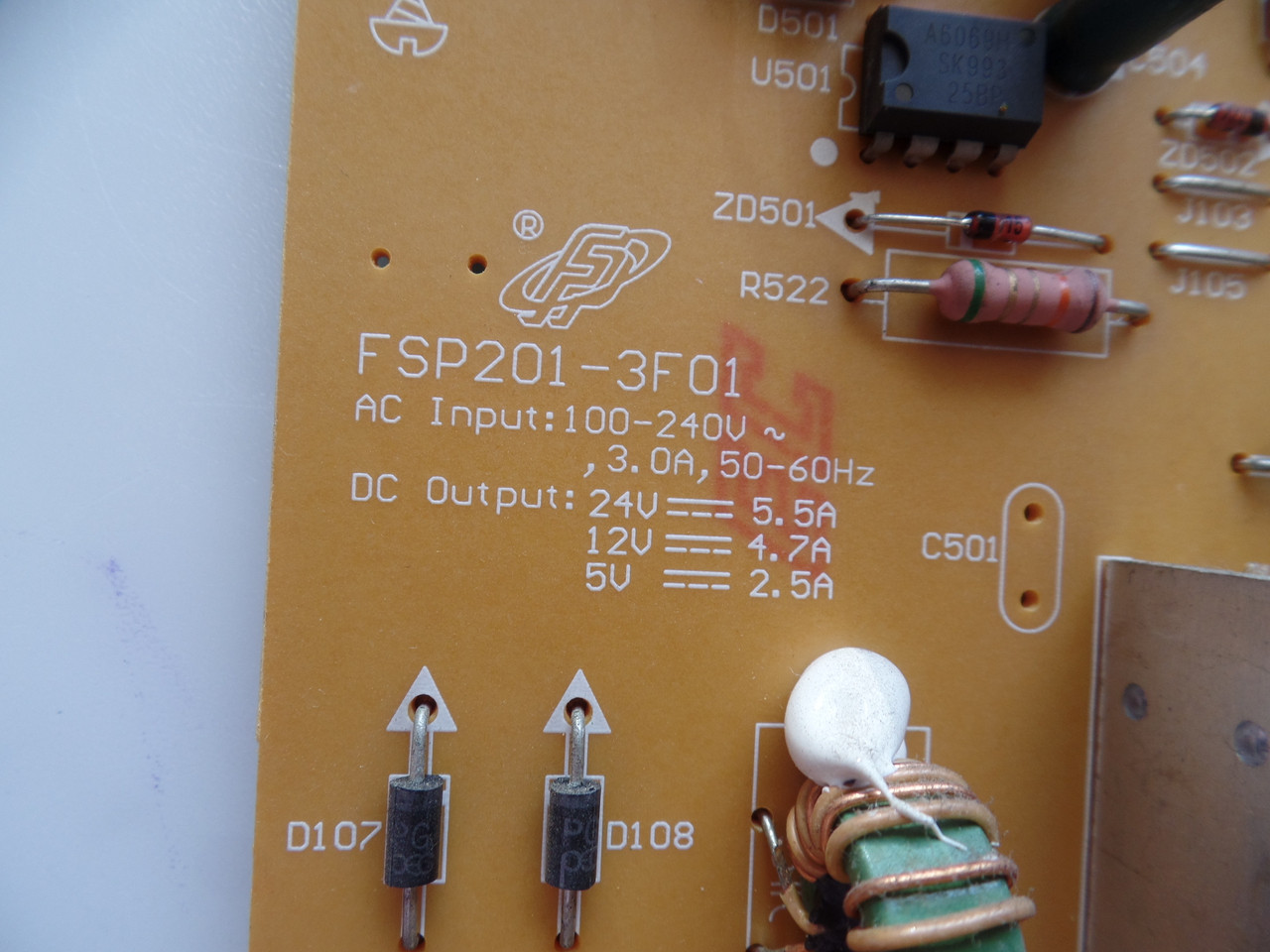 FSP201-3F01, 201-3F01  Westinghouse Power Supply for TX-42F810G 