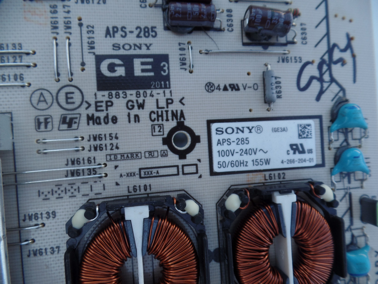 1-474-287-11, 147428711, APS-285(CH), Sony GE3 Board