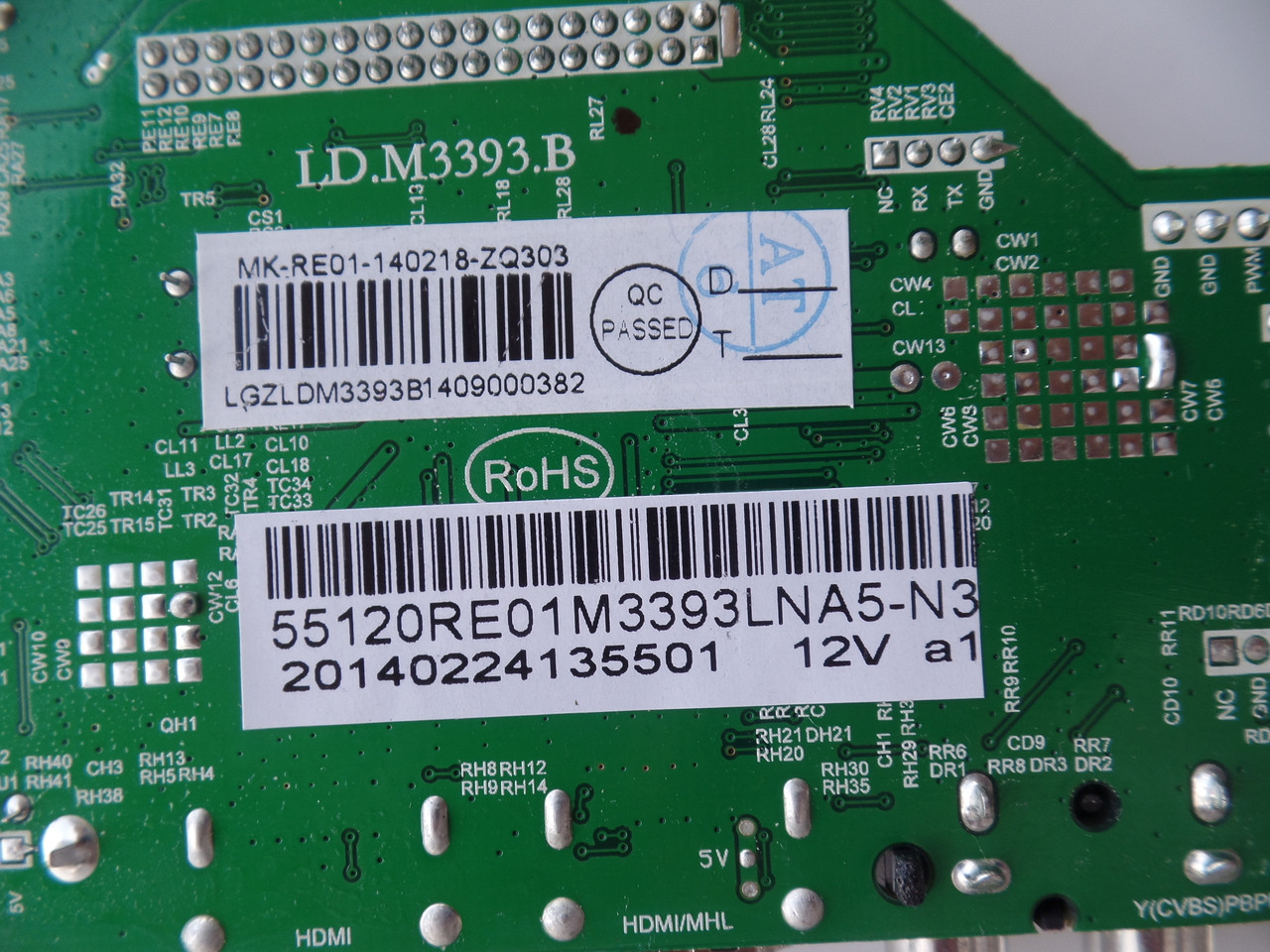 3393B1409 RCA Main Board Only for LED55G55G55R120Q