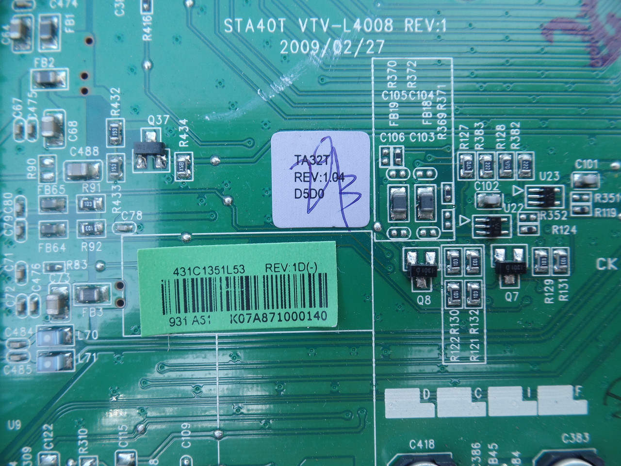 Carte Mère Toshiba 40RV525R – 75014225 / STA40T VTV-L4008 – Fonctionnelle (occasion)