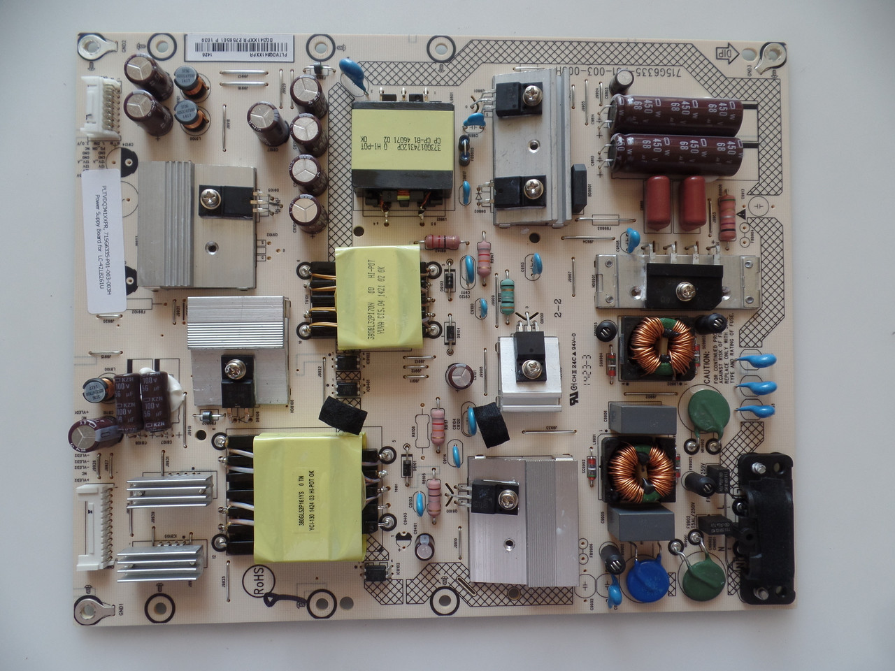 PLTVDQ341XXPR, 715G6335-P01-003-003H, SHARP POWER SUPPLY BOARD for LC-42LB261U