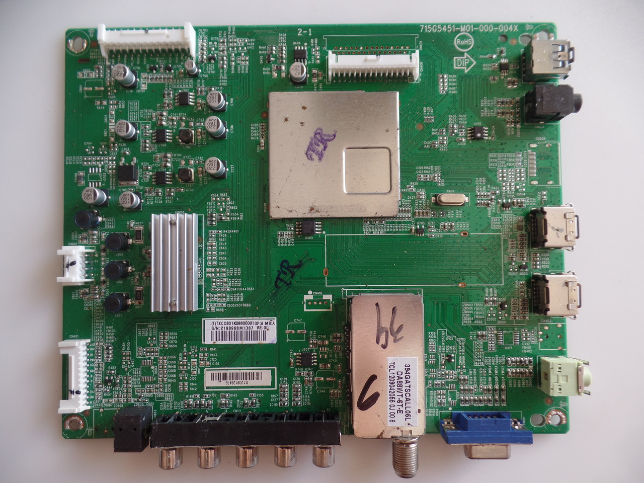 756TXCCB01K0880000 Main Board for Insignia NS-39D240A13 