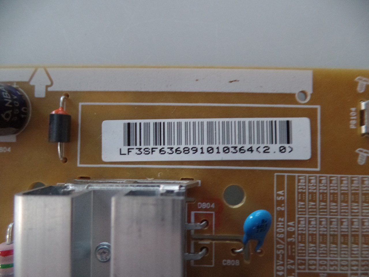 EAY63689101, EAX66203101(1.6), LGP4760RI-15CH2 LG Power Supply / LED Board