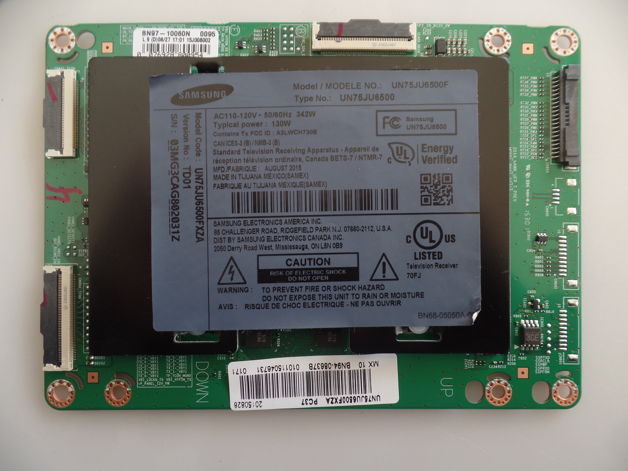 BN94-08637B, BN97-10060N Samsung T-Con Board UN75JU6500F