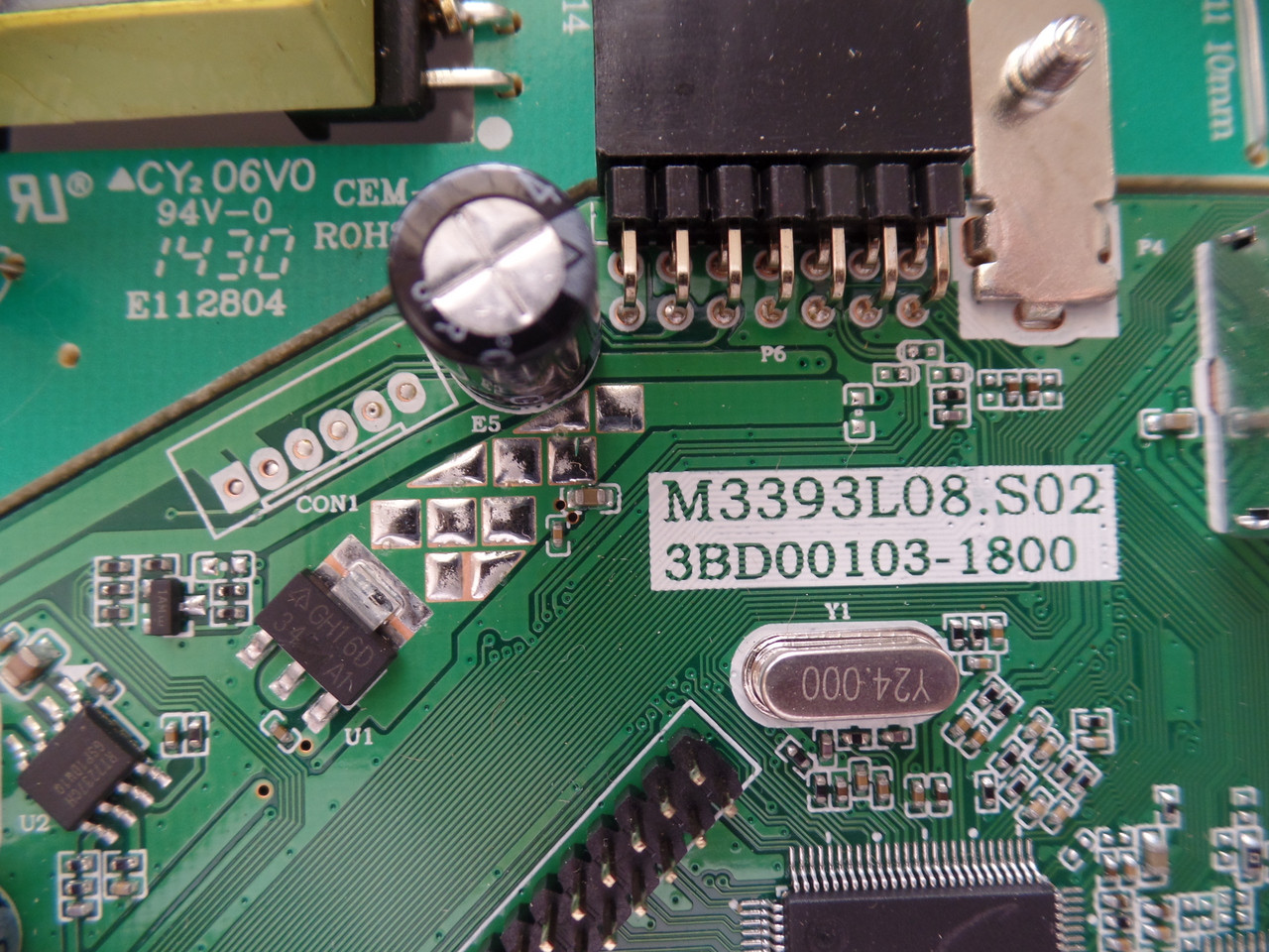 M3393L08, AY128C-1MF27-80 Proscan PLDED4831A-RK Power Supply/Main Board