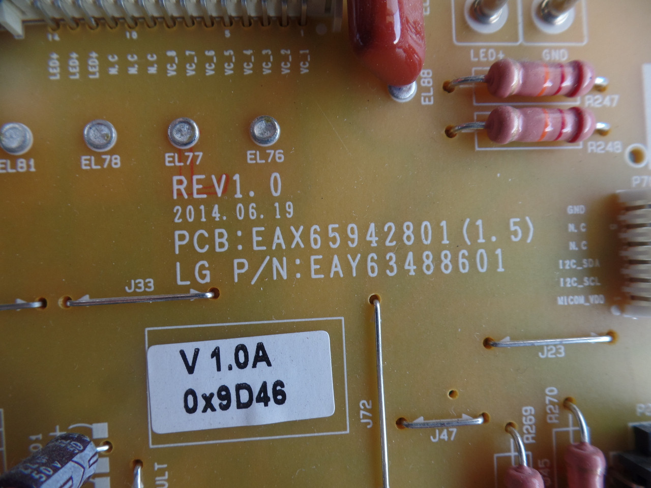EAY63488601 LG Power Supply / LED Board