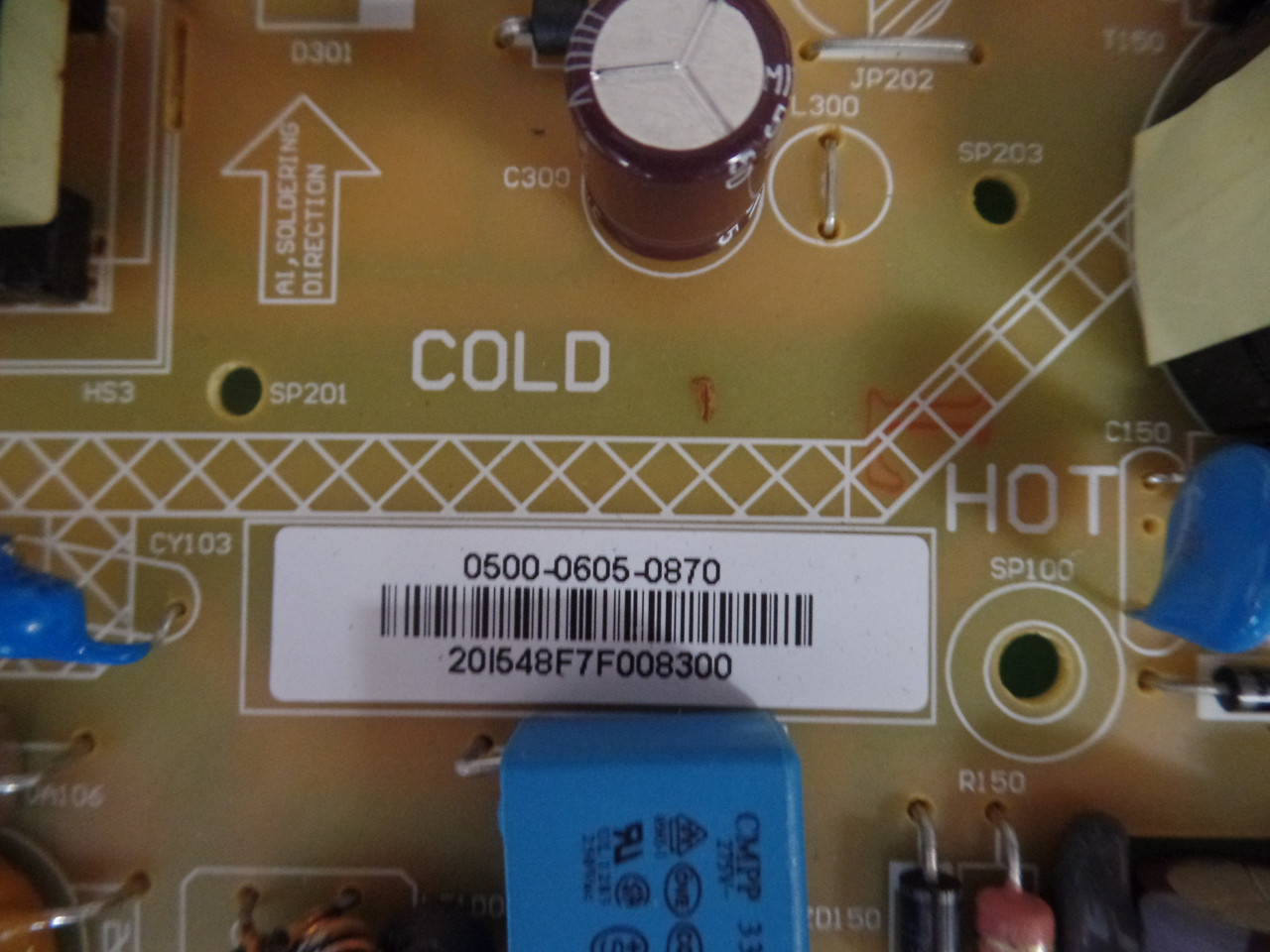 9LE50006050870, 0500-0605-0870 Sharp Power Supply / LED Board for LC-32LE653U