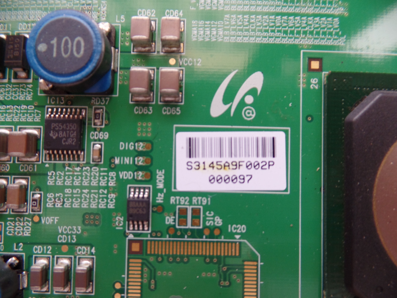 Mitsubishi LJ94-03145A T-Con Board for LT-52151