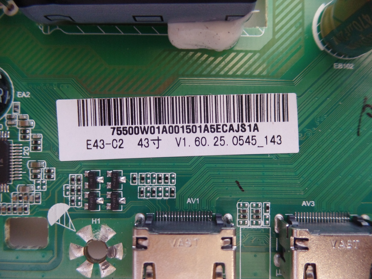 791.00W10.A001 Vizio Main Board / Power Supply for E43-C2 (LWZ2SEAR / LWZJSEAR Serial)