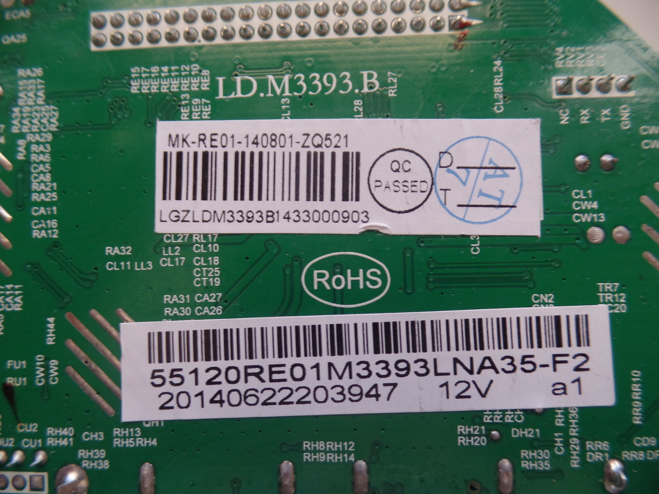 55120RE01M3393LNA35-F2 RCA MAIN BOARD LED55C55R120Q