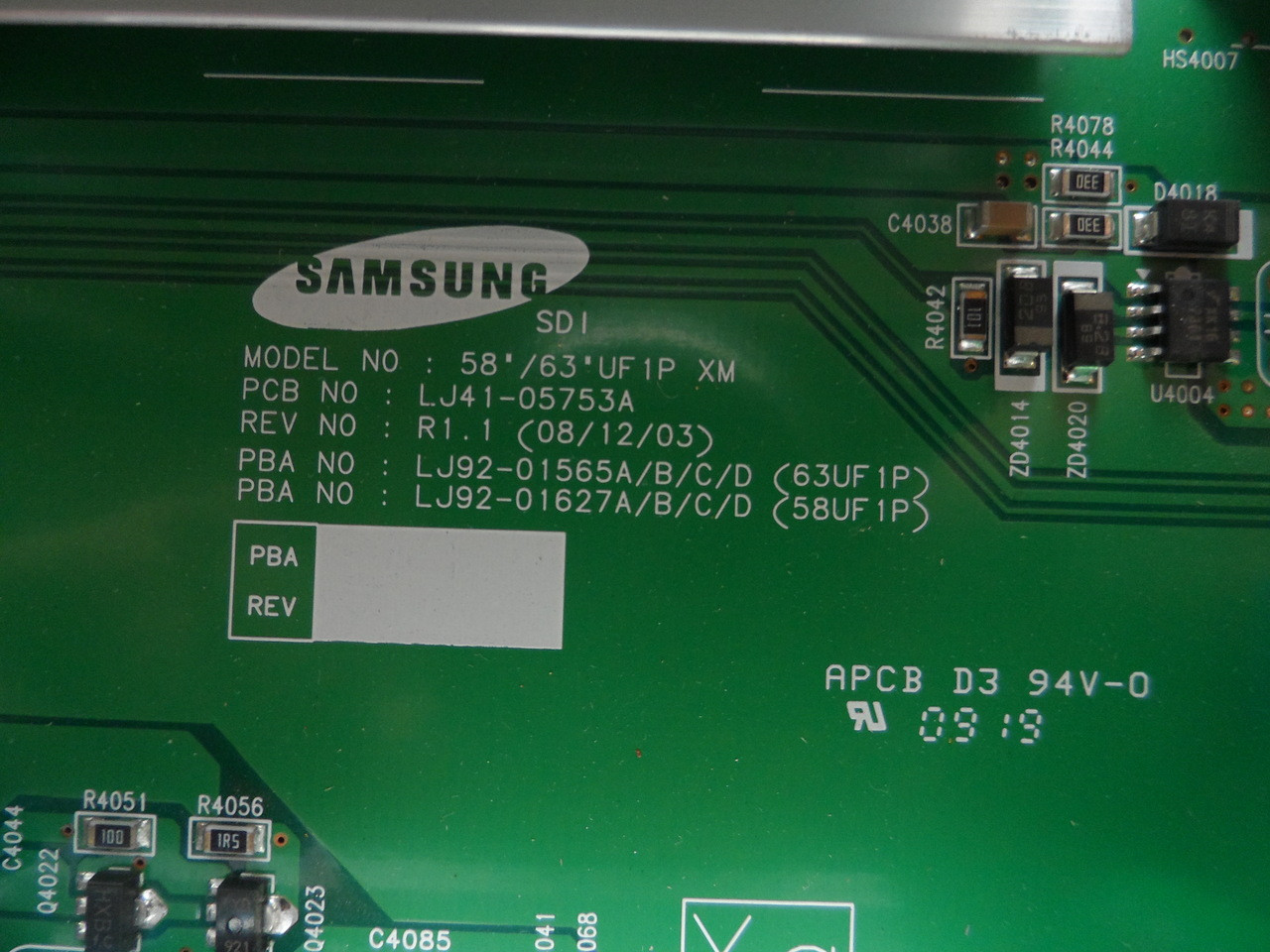 Samsung BN96-09756A X-Main Board
