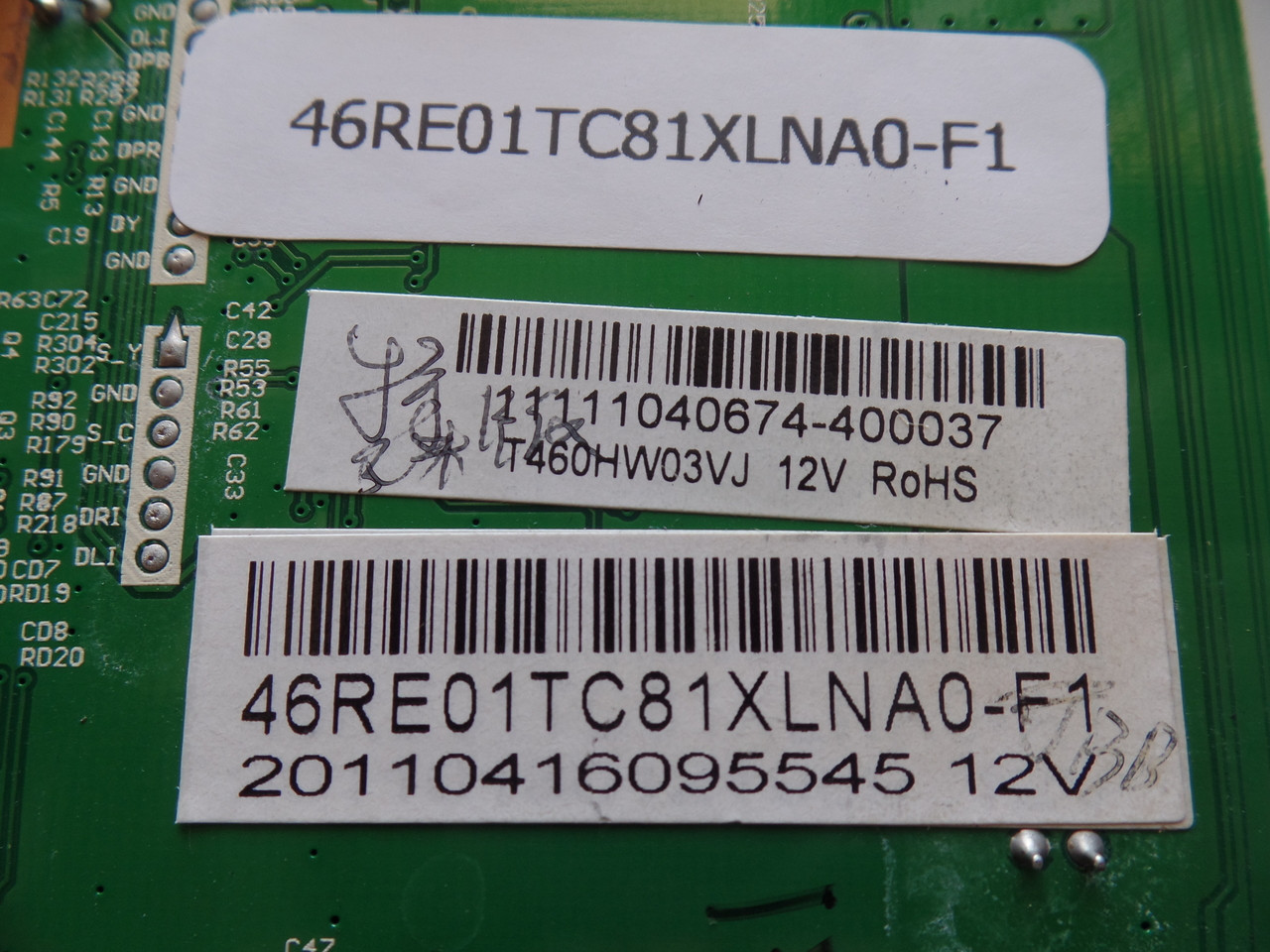 46RE01TC81XLNA0-F1, T.RSC8.1B 10516 RCA Main Board for 46LA45RQ