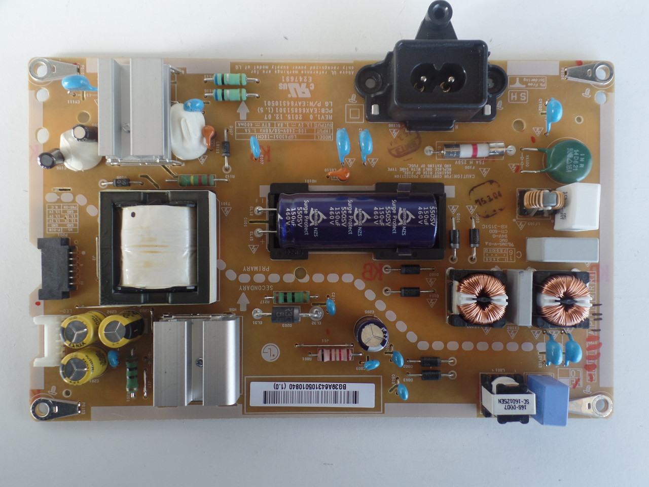 EAY64310501, EAX66851301(1.5) LG Power Supply / LED Driver Board