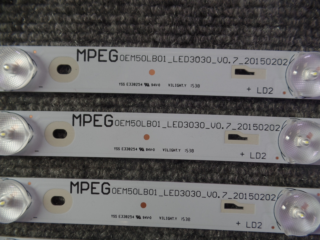 OEM50LB01_LED3030 TCL Replacement LED Backlight Strips (8) for 50FS3800