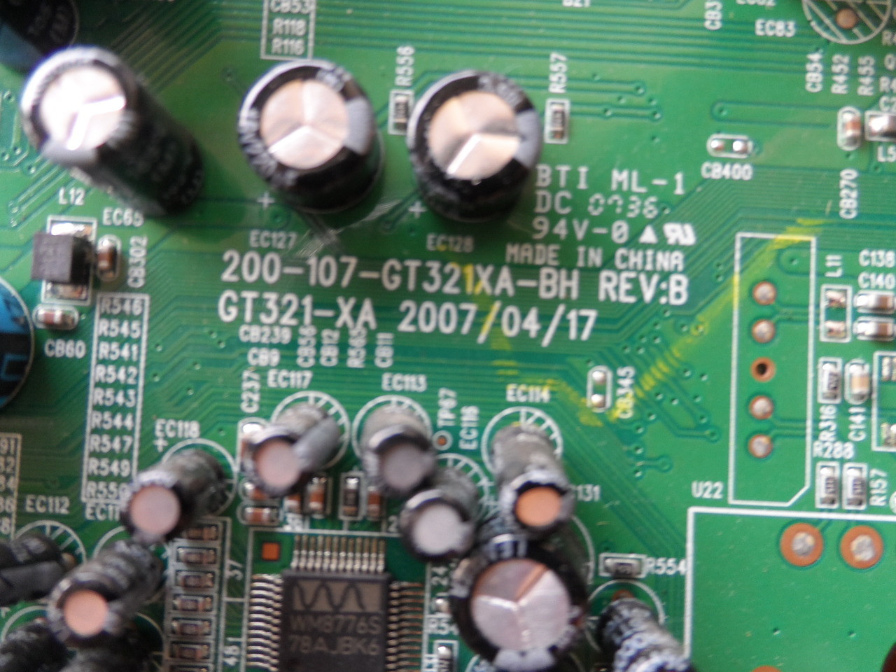 899-KR5-GF3217XA2H, 200-107-GT321XA-BH Polaroid Main Board