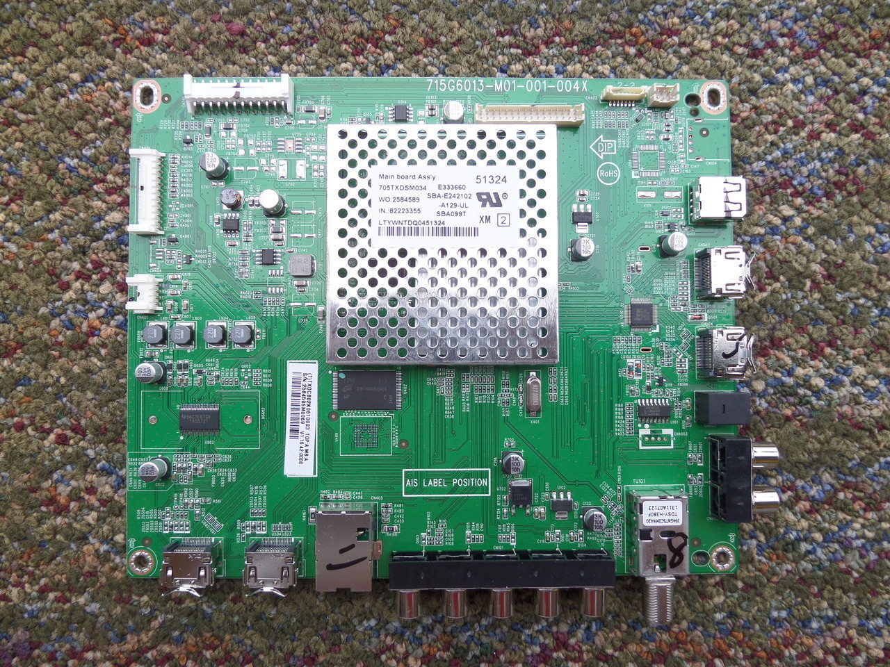 756TXDCB02K061 Vizio Main Board for E500i-A1 Serial LTYWNTDQ 