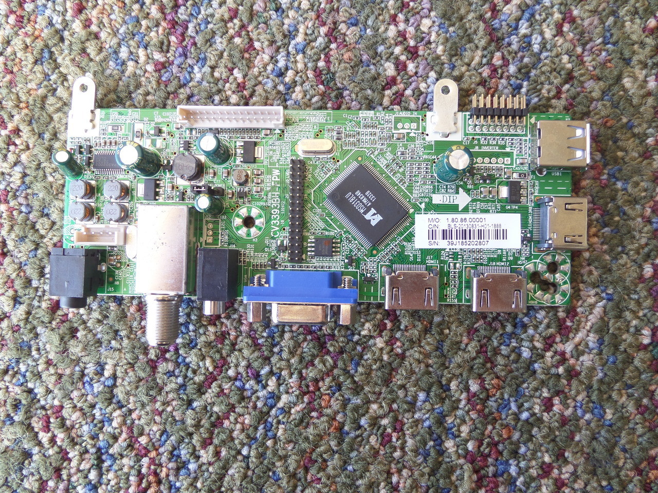 39J1852 Westinghouse Main Board for DW39F1Y1 TVs with version number TW-75330-A039A only