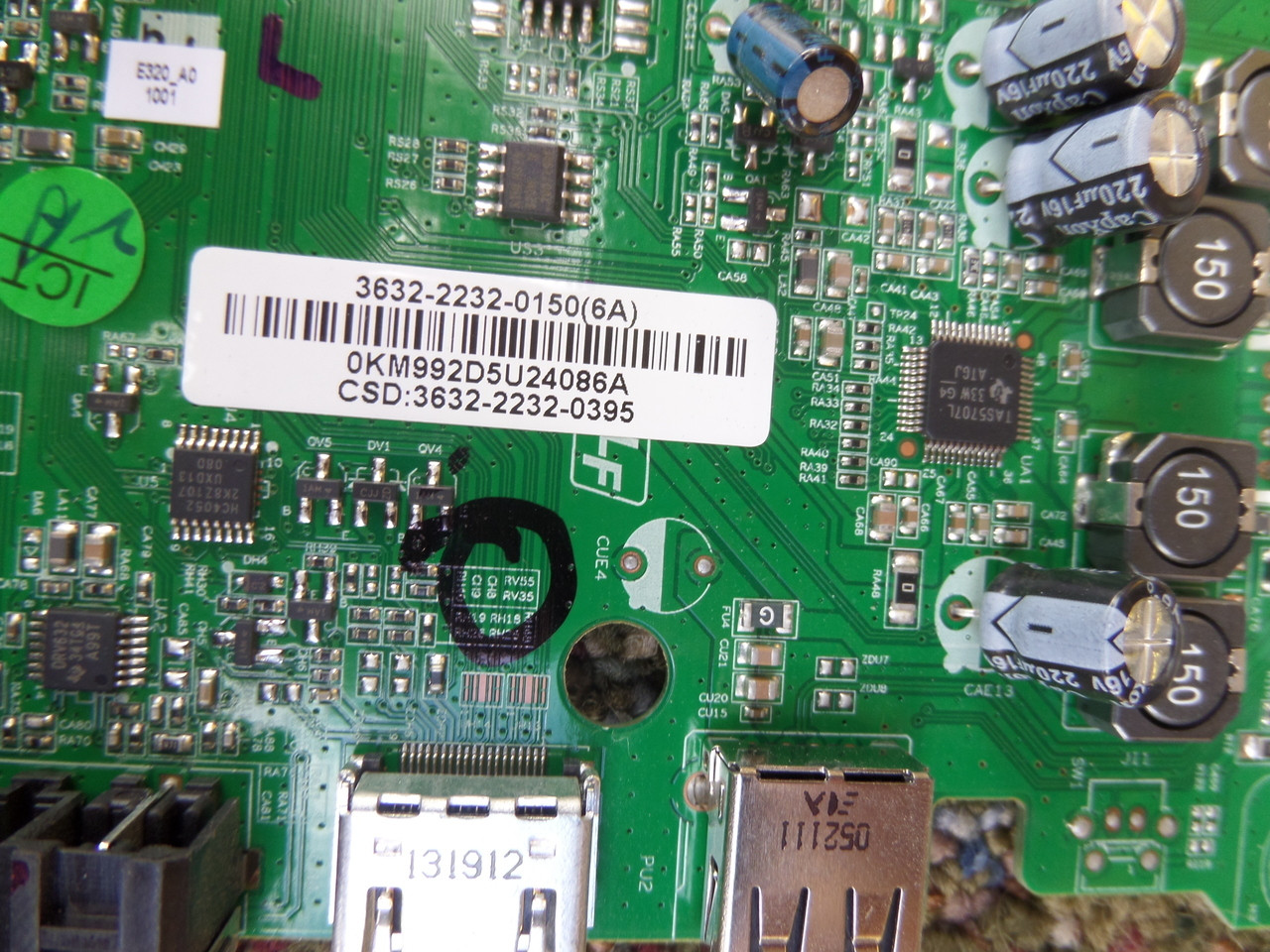 3632-2232-0150 Vizio Main Board for E320-A0 (LAEANLGP Serial)