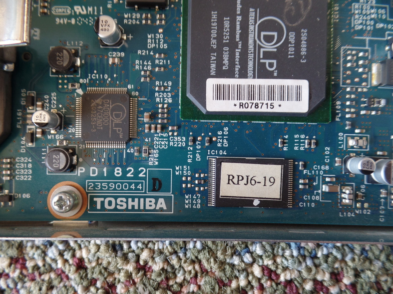 PD1822D Toshiba DMD Board